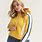 Yellow Cropped Hoodie