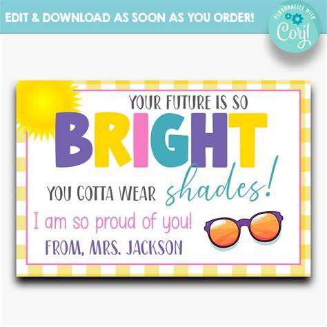 Your Future Is Bright Printable Free