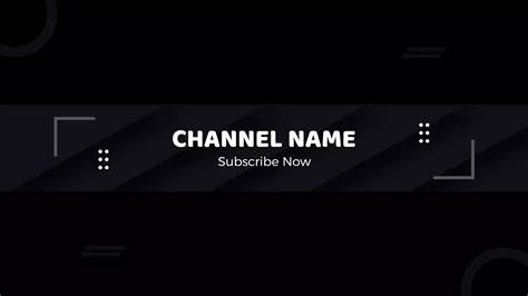 Youtube Banner Black Template