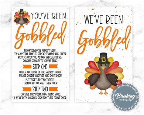 Youve Been Gobbled Free Printable