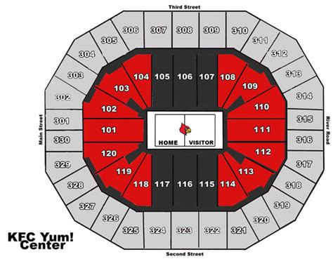Yum Center Basketball Seating Chart