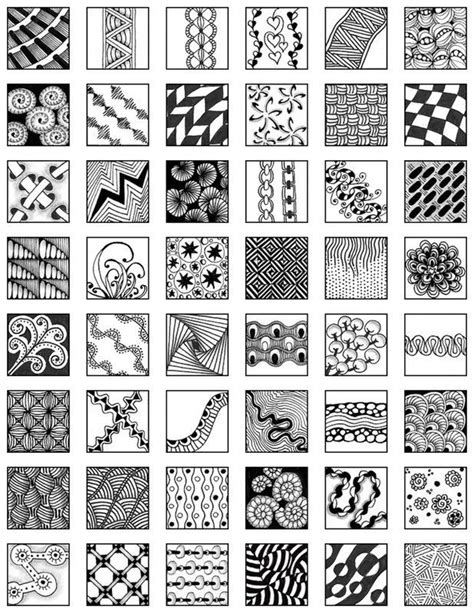 Zentangle Patterns Printable