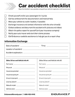 Accident Checklist Template