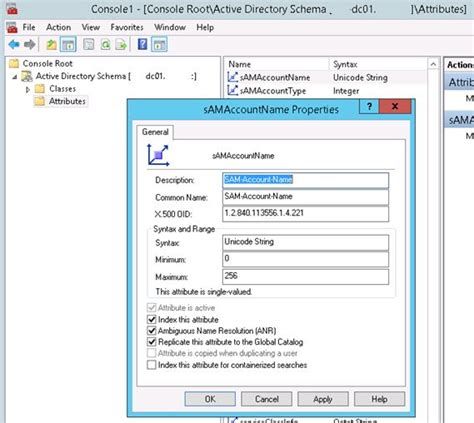 Active Directory Global Catalog Attributes