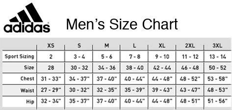 Adidas Mens Sizing Chart