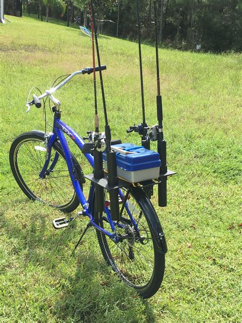 Adjustability of bike fishing pole holder