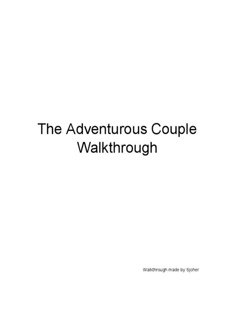 Adventurous Couple Walkthrough