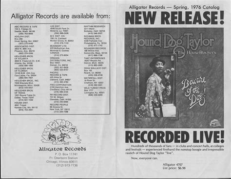 Alligator Records Catalog