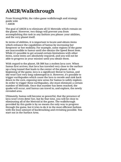 Am2r Walkthrough Gamefaqs