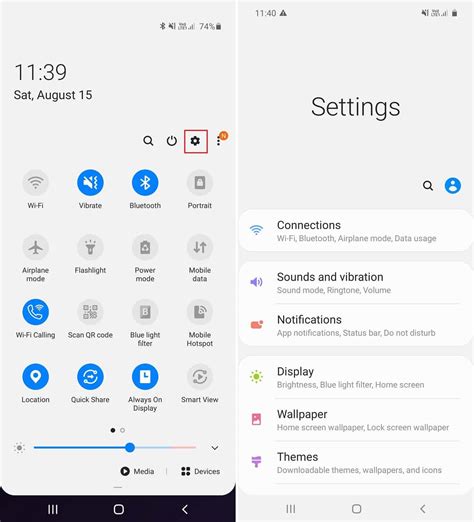 android settings