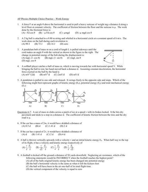 Ap Physics 1998 Multiple Choice Walkthrough