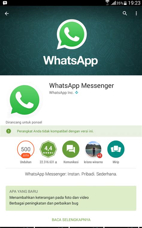 Aplikasi WhatsApp untuk Samsung
