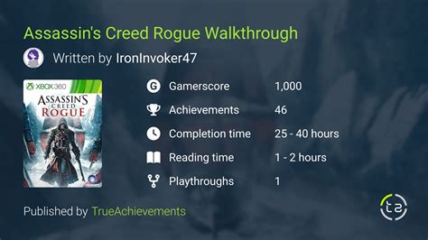Assassin Rogue Walkthrough