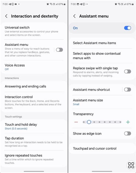 Assistant Menu