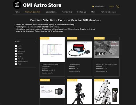Astro Online Catalog