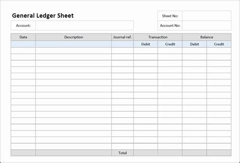 Bank Ledger Template