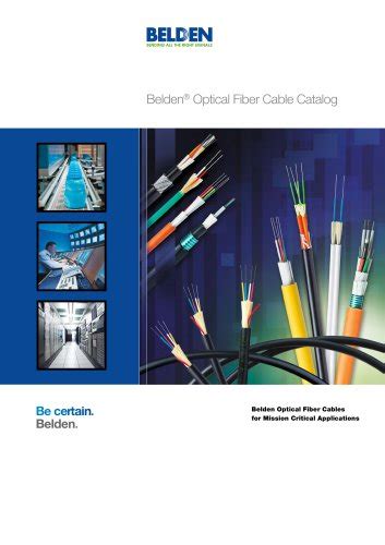 Belden Fiber Optic Cable Catalog