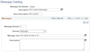 Bind Variables In Message Catalog Peoplesoft