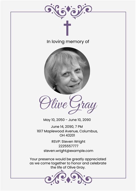 Blank In Loving Memory Template