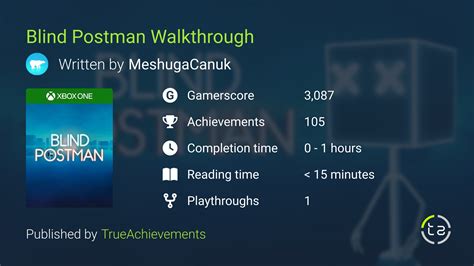 Blind Postman Walkthrough