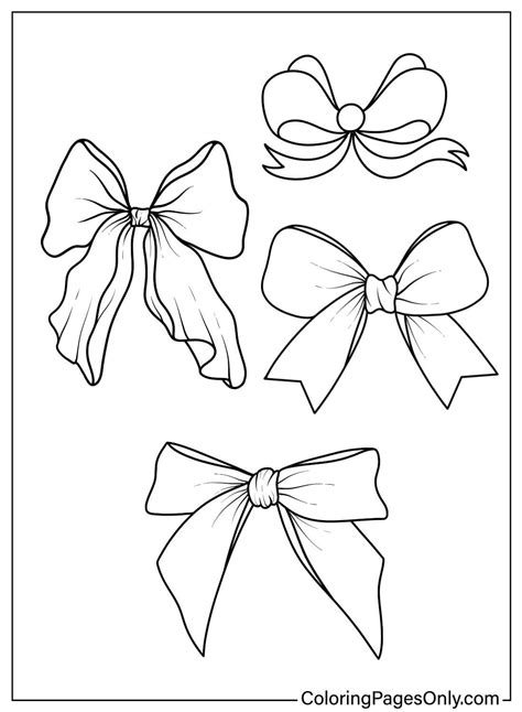 Bow Coloring Pages Printable