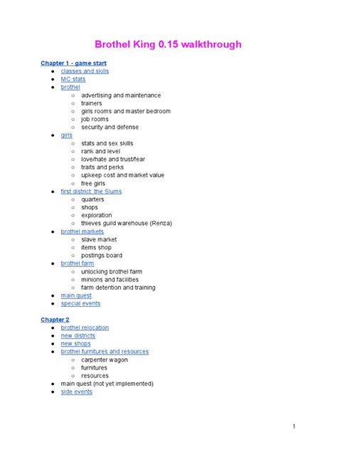 Brothel King Walkthrough