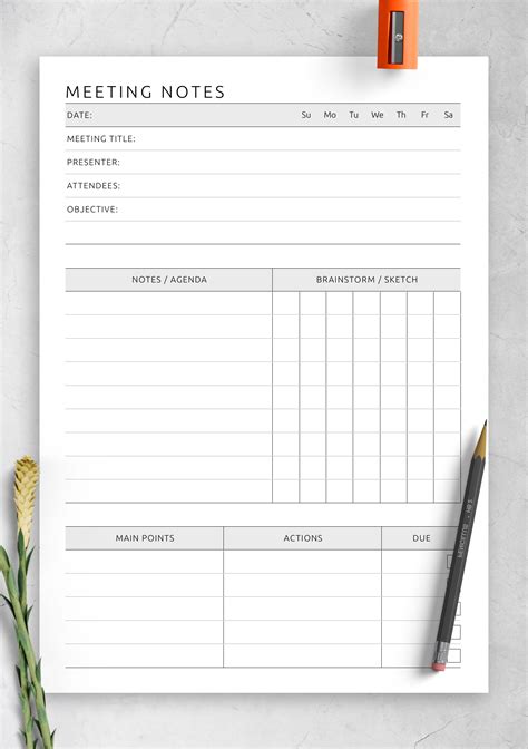 Business Notes Template