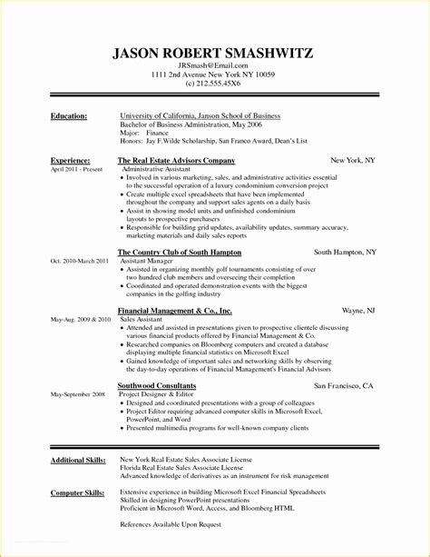 Canadian Resume Format Template