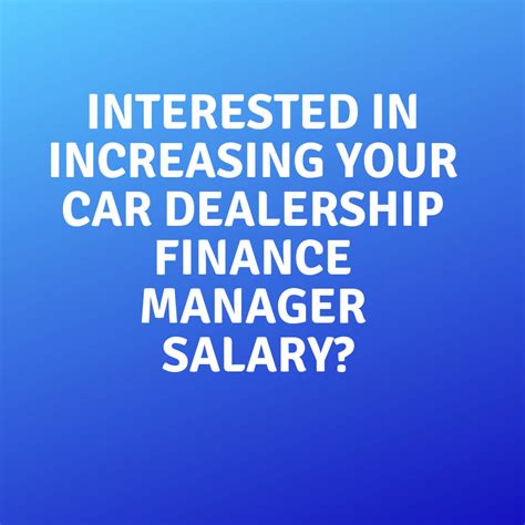 car dealership finance manager salary in different locations
