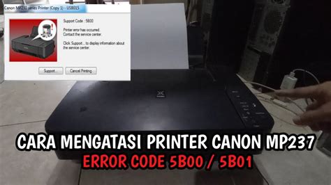 Cara Mengatasi Error 5B01 pada Printer Canon MP237
