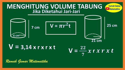 cara menghitung volume tabung dengan kalkulator