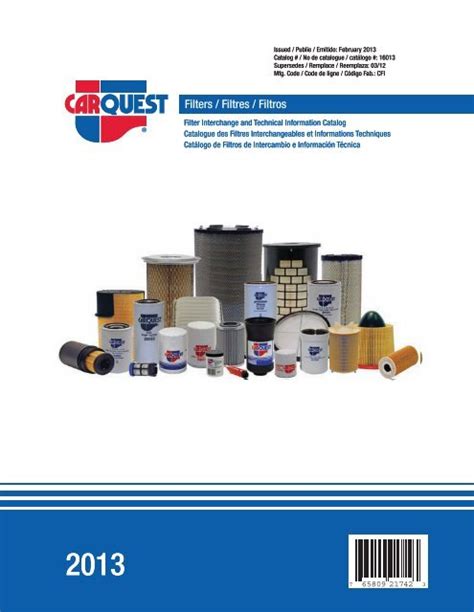 Carquest Filter Catalog