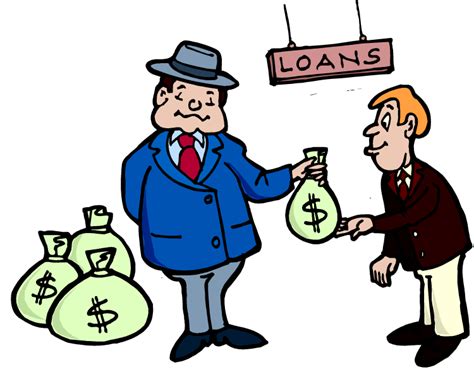 cartoon borrower and lender