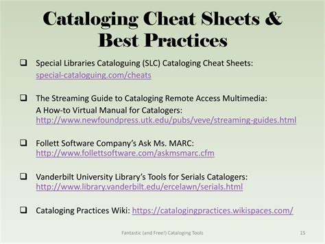 Cataloging Tools For Libraries