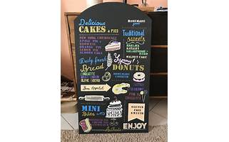 chalkboard menu bakery