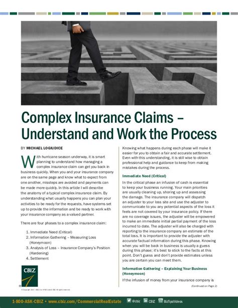 complex insurance claims
