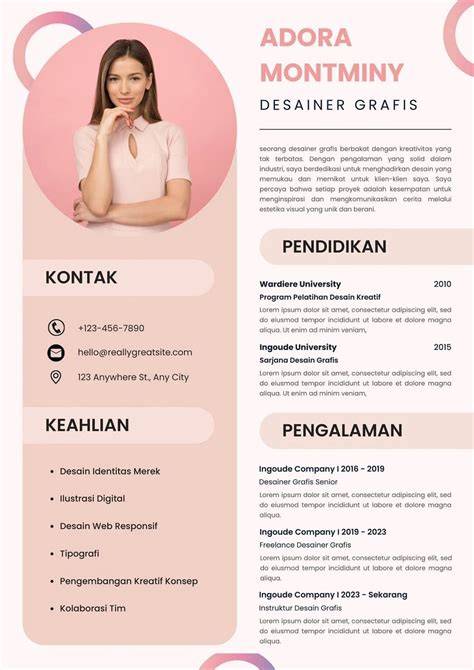 contoh cv canva