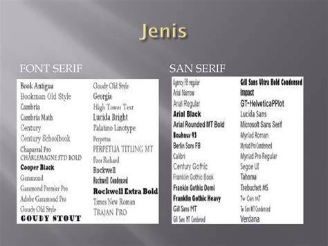 Contoh font