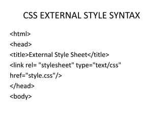 Css External Style Sheet Walkthrough How To Code