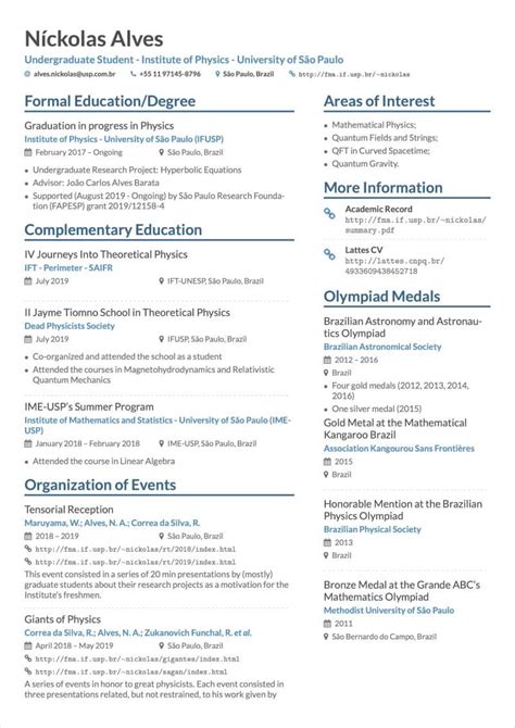 Curriculum Template Latex