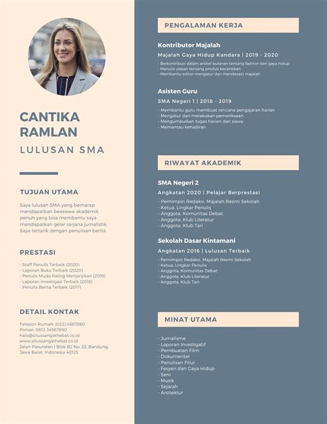 cv beasiswa