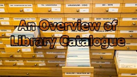 Define A Library Catalogue