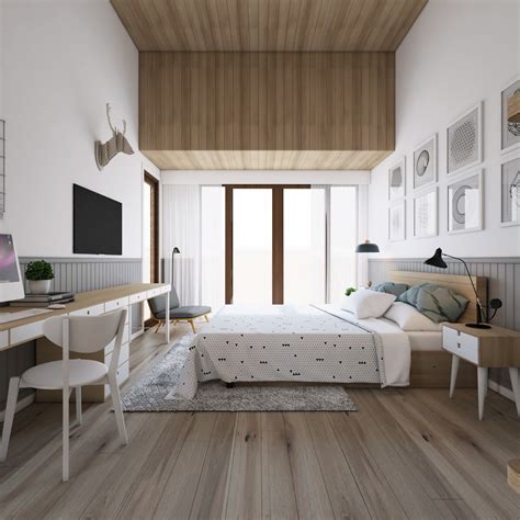 kamar tidur dalam desain rumah belanda modern