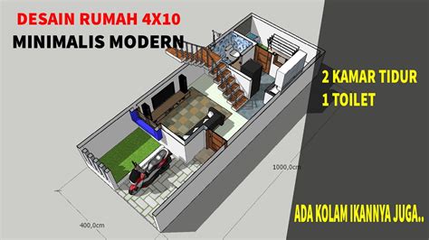 desain interior rumah 4x10