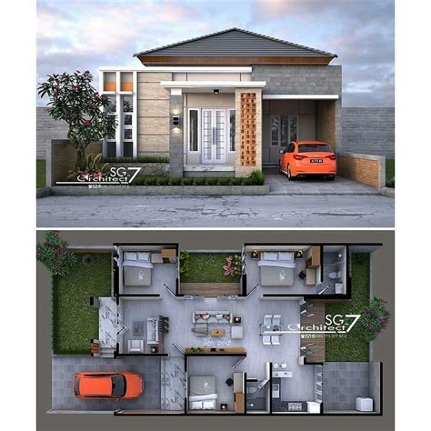 desain rumah ukuran 12x15 1 lantai berdasarkan fungsi ruangan