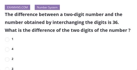 difference between two digits and integer