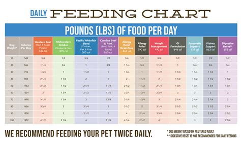 Dog Feed Chart