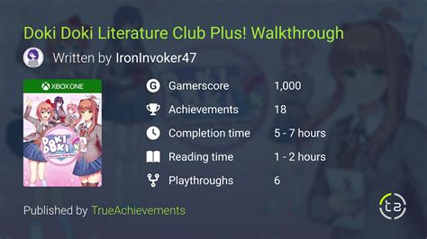 Doki Doki Literature Walkthrough