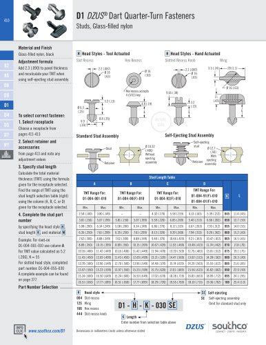 Dzus Fasteners Catalog