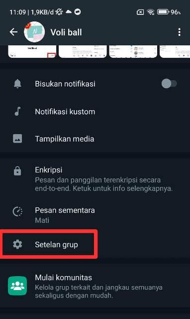 Edit Info Grup